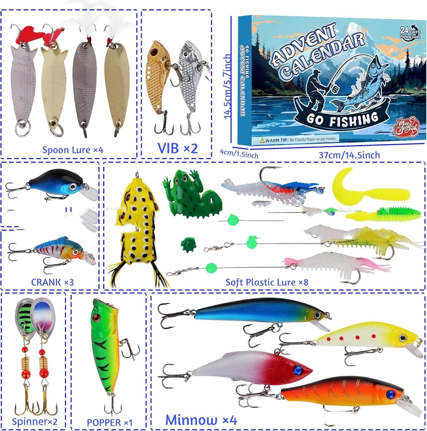 FISHING ADVENT CALENDAR - 24 Days of Surprise!